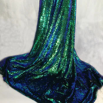 

Green color sequin fabric for lady mermaid dress sewing! 1 Yard price full sequined lace high quality