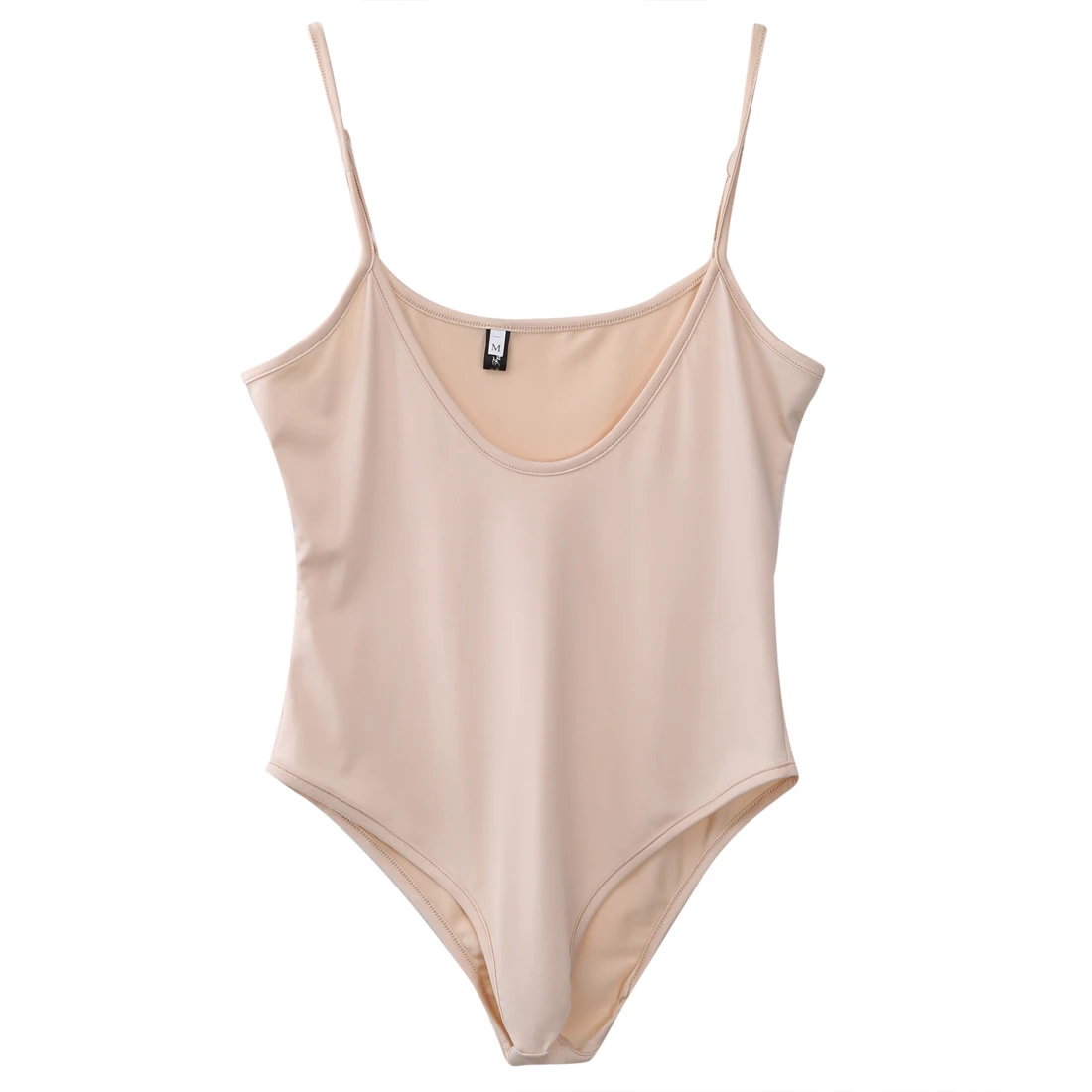 

New Women Ribbed Ladies Front Plunge Bodysuit Leotard Crop Top Size 6-14