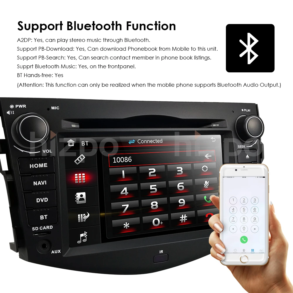 Cheap Hizpo AutoRadio 2din GPS  Car DVD Automotivo Multimedia Player For Toyota RAV 4 RAV4 2006 2007 2008 2009 2010 2011 2012Navi 10