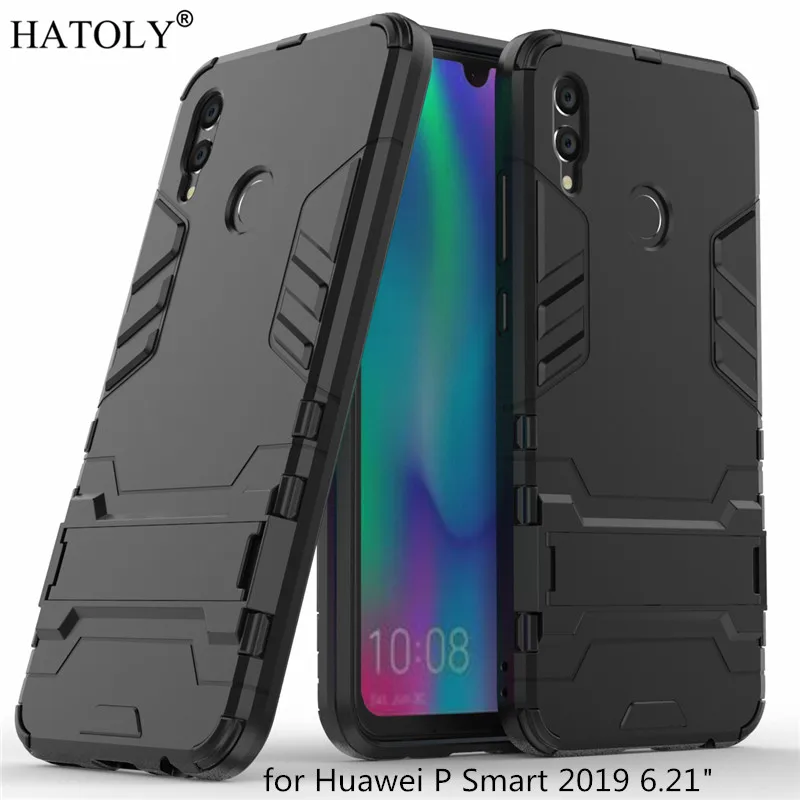 

HATOLY For Armor Case Huawei P Smart 2019 Case Shockproof Robot Silicone Rubber Hard Back Phone Cover For Huawei P Smart 2019