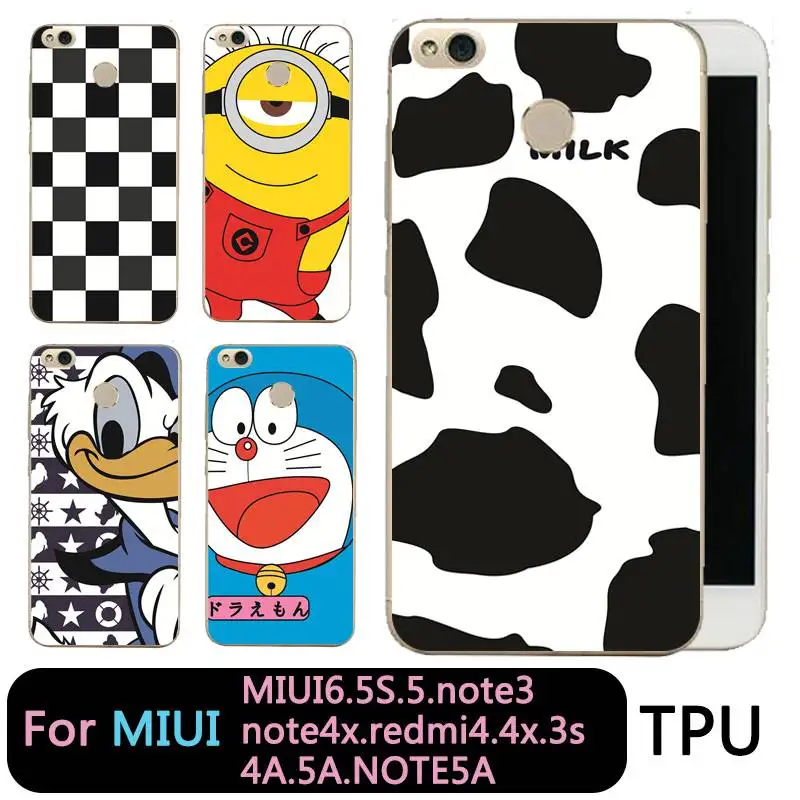 Qmswei Прозрачный чехол для телефона Mi 6 5 5S Note3 красный note4x 4x3 S 5A 4A note5a Doraemon стежка