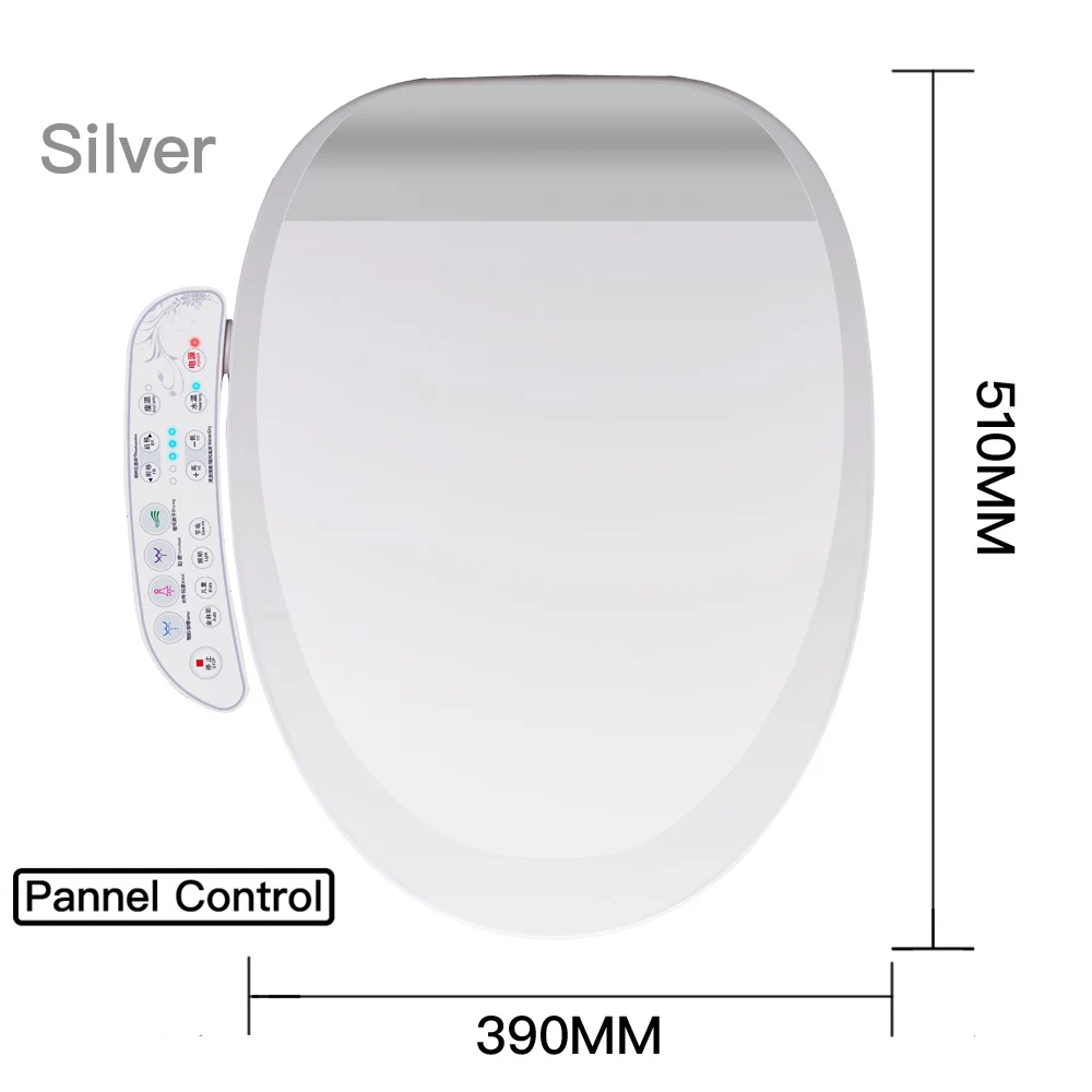 KOHEEL температурный дисплей смарт-крышка для унитаза Электрический пульт для тела унитаза средство для очистки биде Обогрев сидений "умное" сиденье для унитаза - Цвет: Pannel Control Silve
