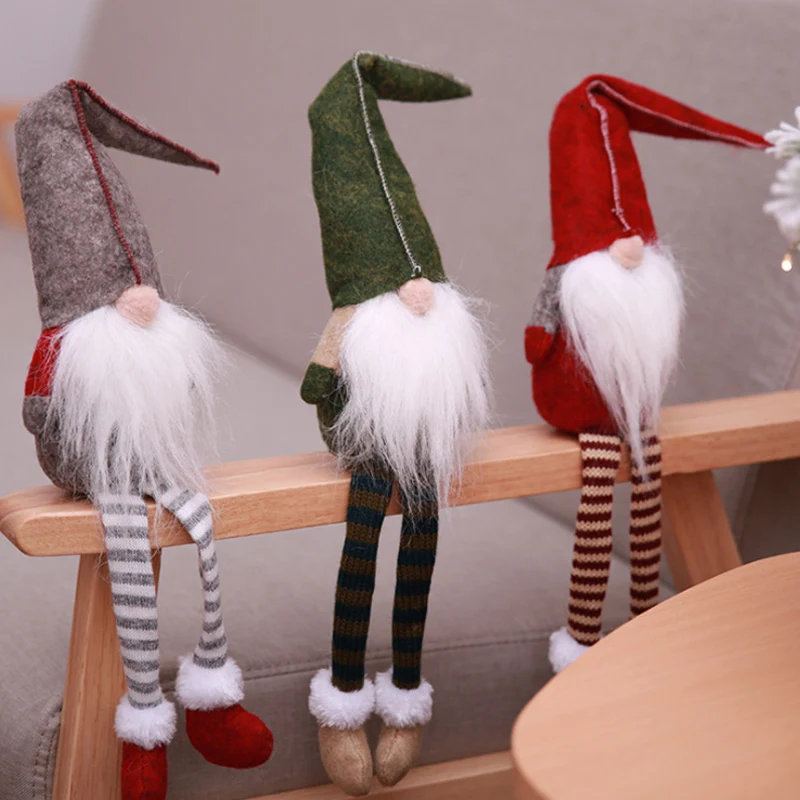 

Christmas Decoration Long-legged Cute Sitting Elf Festival New Year Dinner Party 2019 Christmas Decorations for Home