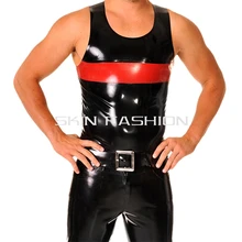 Мужская рубашка без рукавов латексный жилет 0,4 мм(не включая брюки