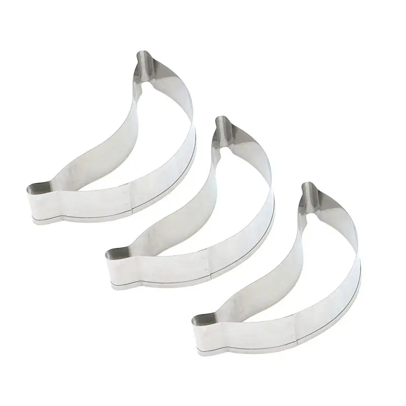 

3Pcs Cookie Cutter Molds Banana Shape Decoration Tool Fondant Cutters Baking Molds for Chocolate Fondant Dessert Cupcake