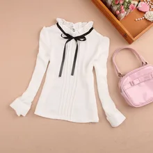 Школьные рубашки для девочек; коллекция года; Осенняя детская одежда; одежда для детей; шифоновые Детские рубашки для девочек; блузка для девочек; blusas От 2 до 16 лет