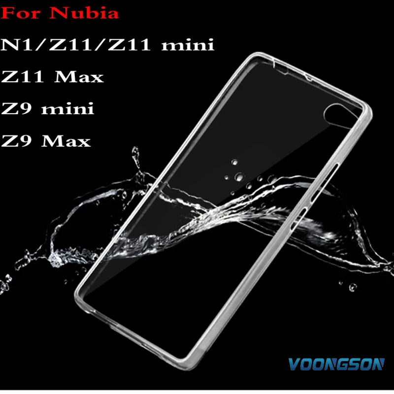 

VOONGSON Crystal Case For Nubia N1 N2 M2 lite Z9 mini Z9 Max Z11 Z17 mini Z11 minis Max Transparent TPU Soft Cover Phone Case