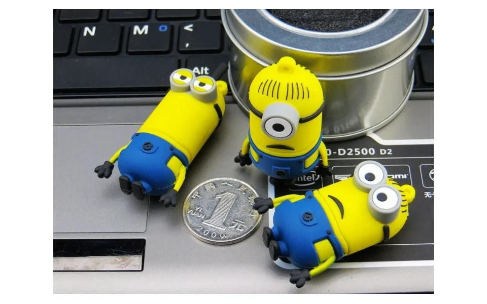 Мультфильм Миньон USB флеш-накопители диск карты памяти Флешка креативный персональный 16 ГБ 8 ГБ 32 ГБ 64 Гб 128 ГБ мини USB флешка подарки