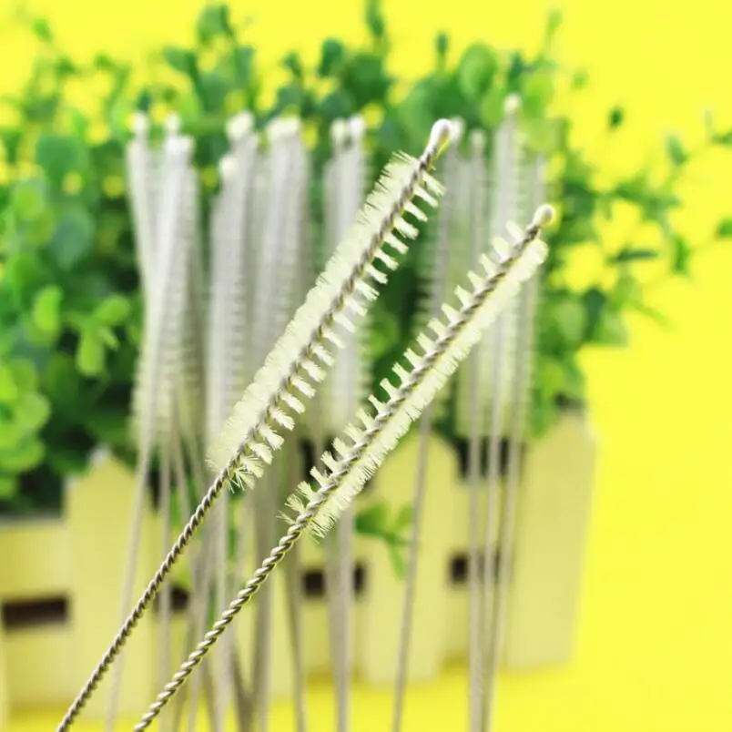 

17cm stainless steel straw brushes Wash Drinking Pipe Straw Brushes Brush Cleaner Straw Cleaning Brush LX6251