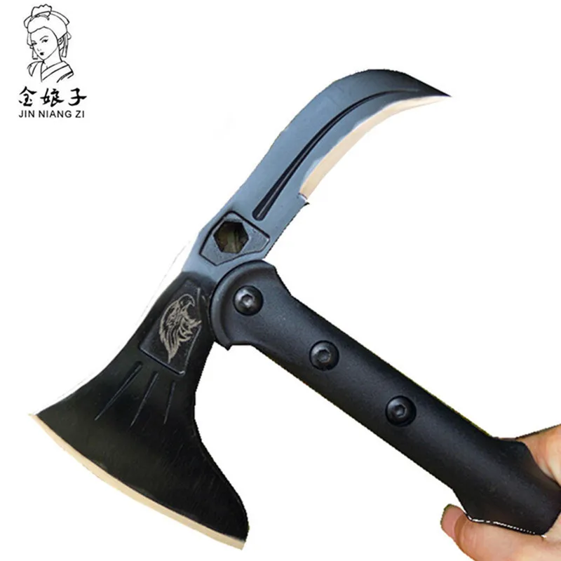 Multifunction tactical tomahawk AXE machete survival axes a hatchet camping stainless steel tourist axe for firewood DAA004 (1)