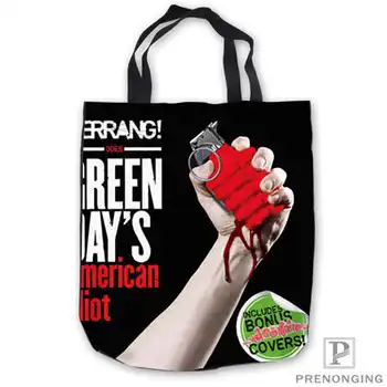 

Custom Canvas Green_Day_St__Jimmy ToteBags Hand Bags Shopping Bag Casual Beach HandBags Foldable 180713-06-26