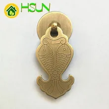 Antique Pure Copper Classical Full Copper Handle Full Copper Fish Shape Handle Door Knob Gold Door Pull Bronze chinese classical antique copper copper fittings decoration decorative door door ancient round handle ring wishful door knocker