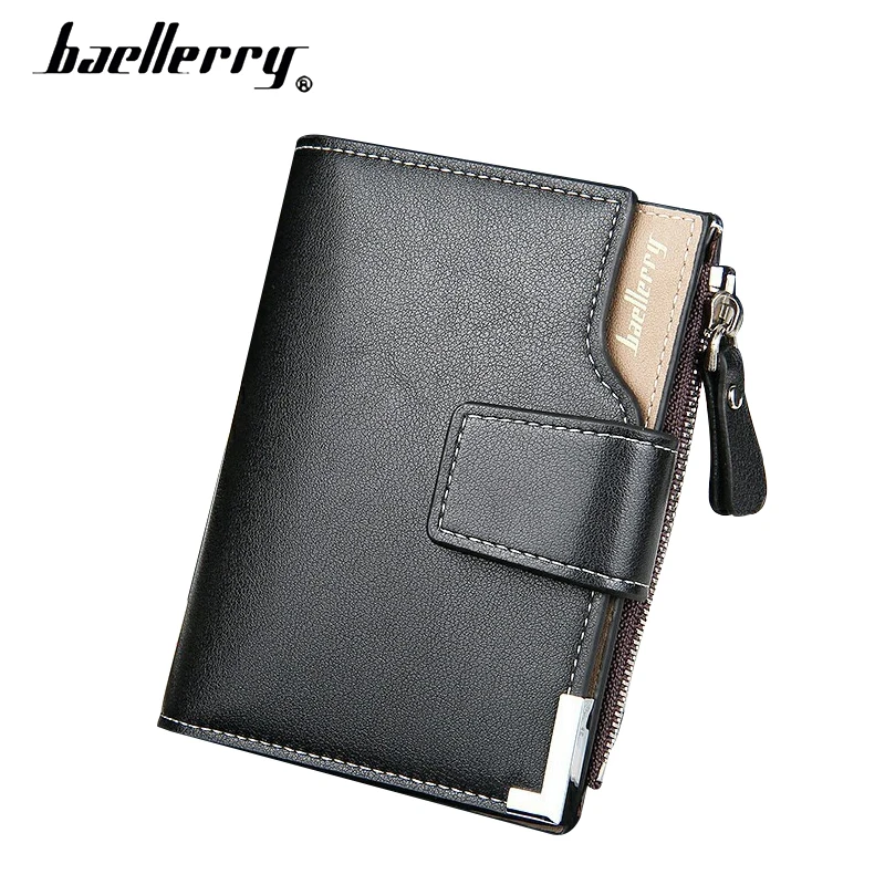 

Baellerry Men Wallets Leather Small Men's Wallet Male Purse Men Clutch Bags Coin Purse Credit Card Holder bolsos Hasp Money Bags