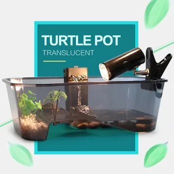

Aquarium Turtle Tank Tortoise Habitat Plastic Balcony Pet Supplies Terrapin Reptile Water Practical Efficient Fish Pet feed box