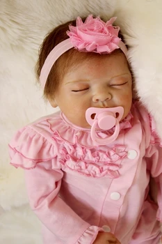 

55cm Bebe Silicone Reborn Boneca Realista Fashion Baby Dolls Children Birthday Gift real newborn baby sleeping doll toys