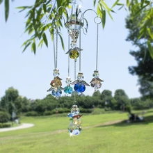 H& D висячий ангел-хранитель хрустальный шар-Призма Suncatcher Радуга вешалка для украшения с крючком домашний Свадебный декор, 16-дюймовый