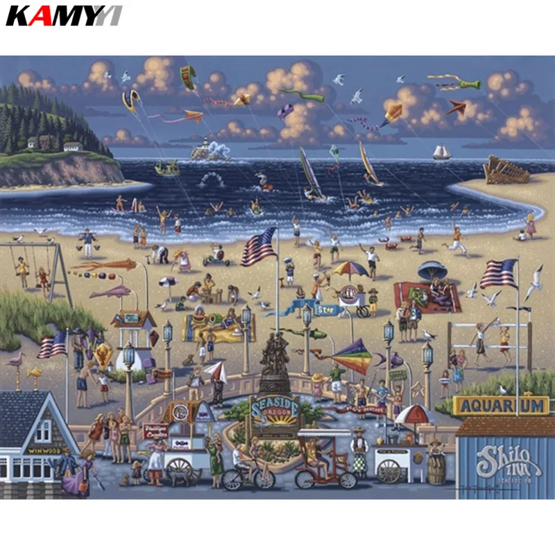 

Full Square/Round Diamond Painting seaside Pictures Of Rhinestones Diamond Mosaic Sale Home Decor Diamond Embroidery XY1