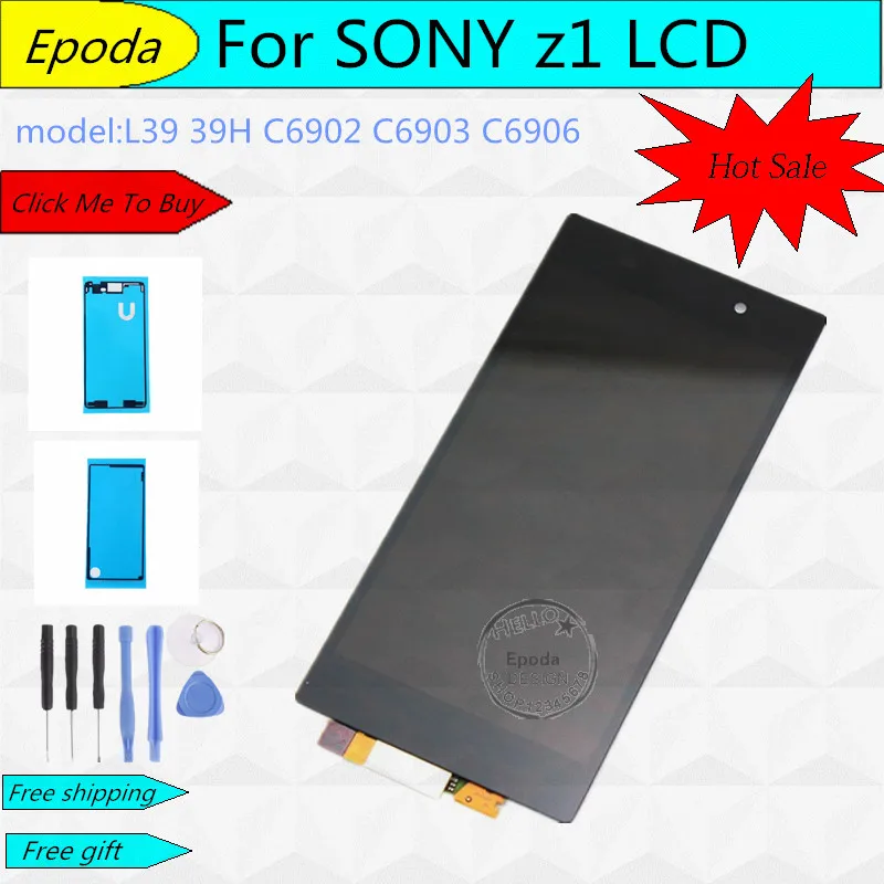 For Sony Xperia Z1 L39h C6902 C6903 C6906 LCD Display Touch Screen Digitizer Assembly Back Cover