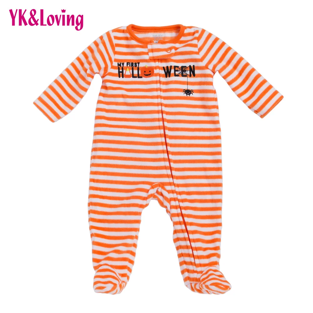 

New Striped Baby Rompers Girl/Boy Clothes Baby Rompers Cartoon Newborn Warm Body Baby Jumpsuit One-pieces Halloween Clothing