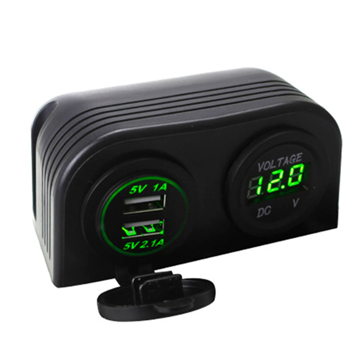 

SOONHUA Dual-USB LCD Car Tent Charger 5V3.1A Vehicle Charger Lightweight Aluminum Alloy LED Adapter Mini Chargers