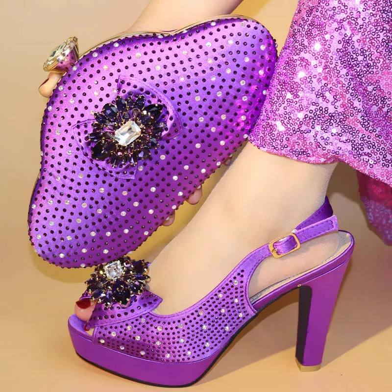 

Wedding Purple Color Italian Matching Shoe and Bag Set for Wedding Shoes and Bag Set African Set 2019 Nigerian Shoes and Bag Set