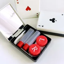 Чехол Горячий покерный случайный цвет 1 шт. мини-контейнер дорожный Несессер для здоровья контактная линза покерная форма Чехол Портативные Инструменты для хранения
