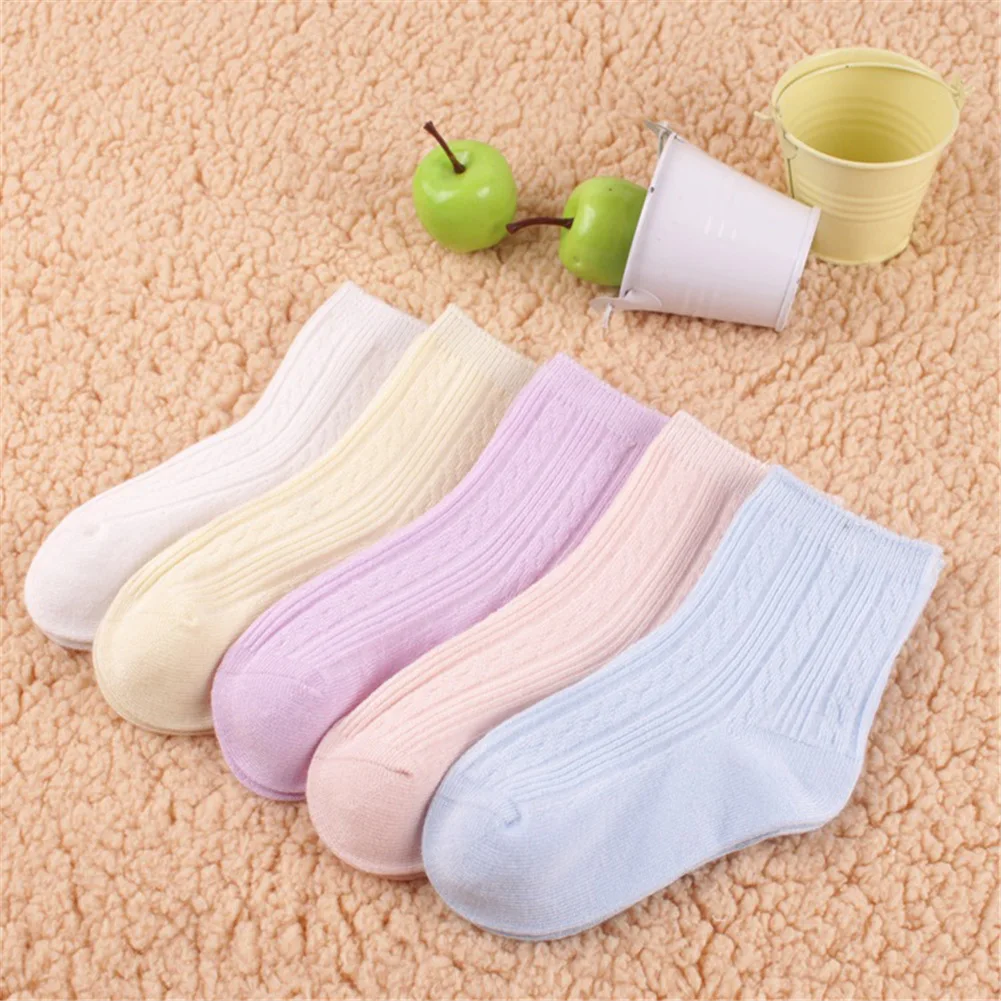 Разноцветные яркие детские носки для малышей Мягкие хлопковые носки без косточек для мальчиков и девочек Однотонные дышащие впитывающие запах