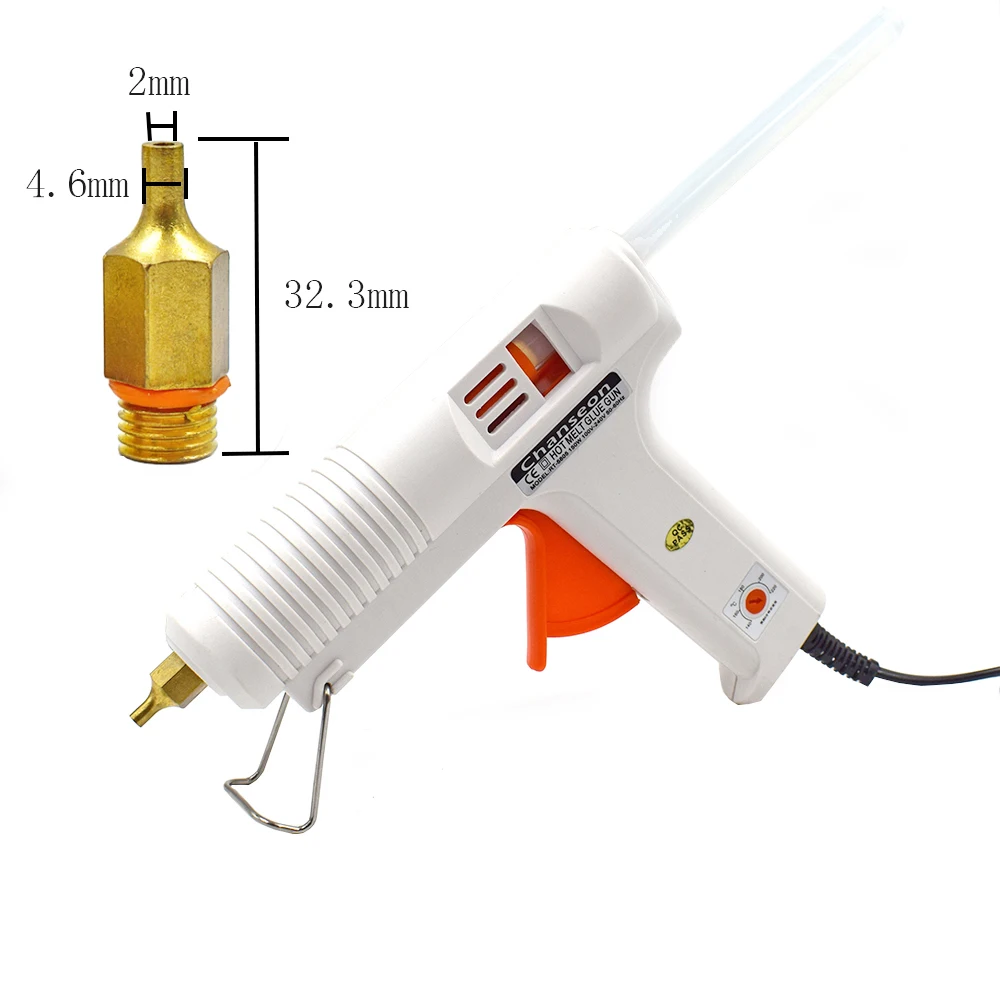 Chanseon 150 Вт ЕС/США термоклеевой пистолет умный Регулируемый температурный медный сопло нагреватель 1 шт. 11 мм термоклеевой пистолет карандаш