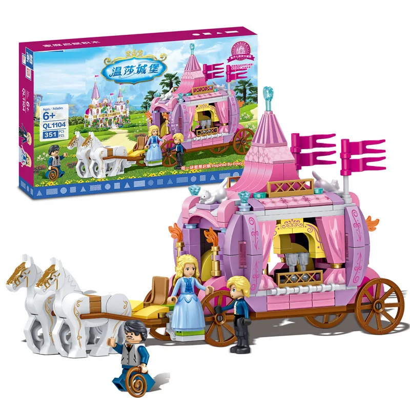 

351pcs Winsor Castle Series the Princess Carriage Toys Building Brick Girls DIY Toys Birthday Gift