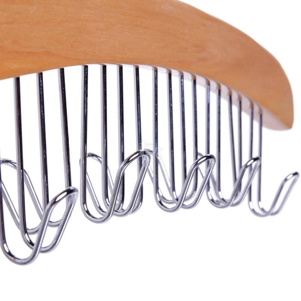 Eco Friendly Log color 12 hook belt hanging clothes Storage Holders Tie