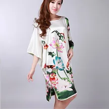 Fashion 2016 Women Night Dress Spring Summer Sleepshirts Ladies Sleepwear Elegant Print Nightgown Pijama Shirt Women’s Night