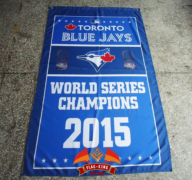 Toronto Blue Jays World Series Champions Flag 3ft X 5ft Polyester