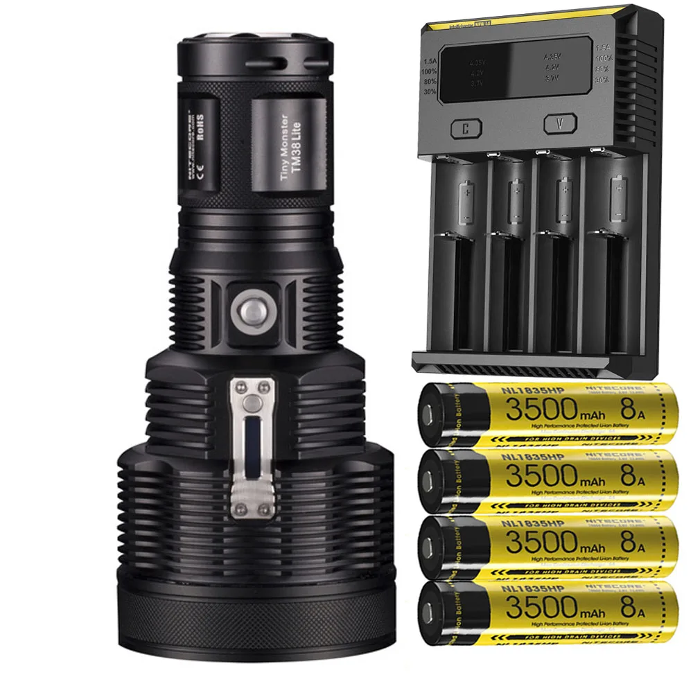 NITECORE TM38 Lite аккумуляторная фонарик CREE XHP35 Здравствуйте D4 Макс 1800 люмен Открытый