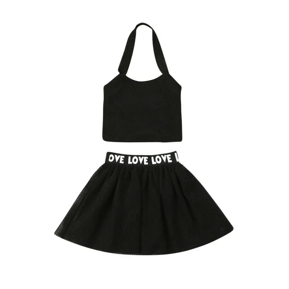 

1-6Years Toddler Kids Baby Girls Letter Skirts Sports Clothes 2Pcs Set