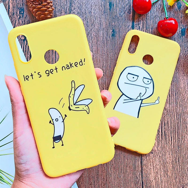Funny Cartoon Phone Case For Huawei P8 P9 P20 lite 2017 Y5 Y6 Y7 2018 Mate 10 20 lite Cover Cat Abstract Unicorn Middle Finger (2)
