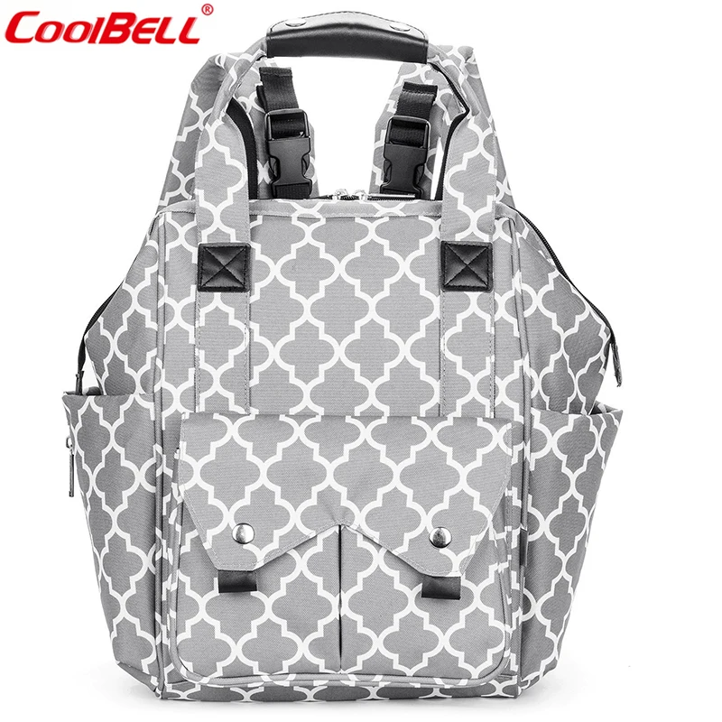 CoolBell New Arrival Fashion Large Capacity Baby Diaper Bag With Stroller Strap Changing Pad High Quality Nappy Bag Backpack 