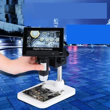 1000x2,0 Мп USB цифровой электронный микроскоп DM4 4," ЖК-дисплей Дисплей VGA микроскоп с 8 светодиодный подставка для материнская плата(PCB), ремонт