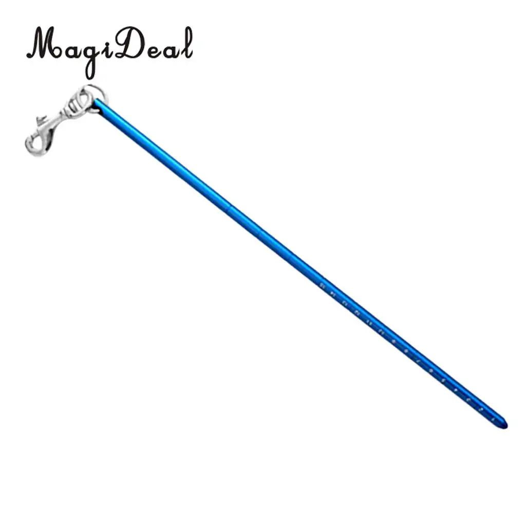 MagiDeal Aluminum Alloy 13.4'' Scuba Diving Lobster Stick Pointer/Tank Banger With Attachment Clip 316 Stainless Steel Bolt Snap
