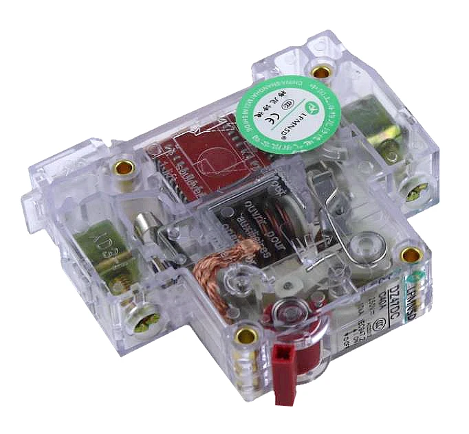 DZ47 63 1P 6A прозрачный 230/400в ~ Мини выключатель MCB C45 C Тип AC DC|Автоматические
