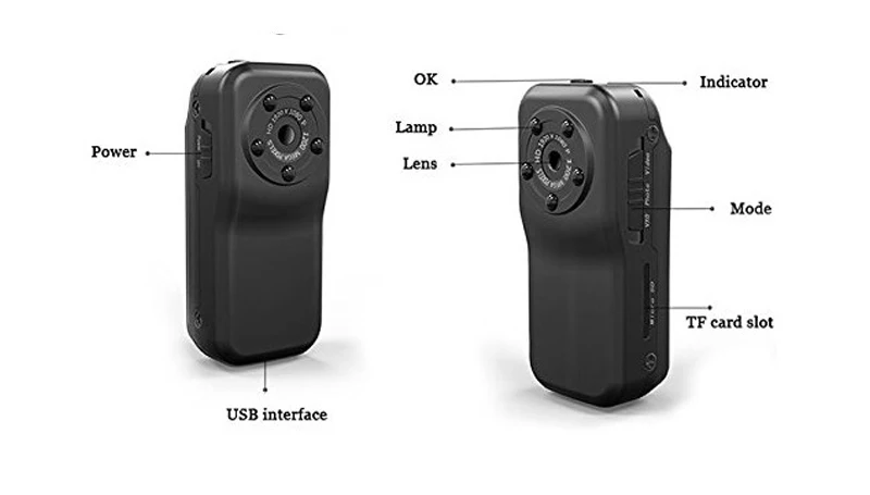 1080P Full HD Водонепроницаемая мини камера Secret Sport Action Audio Recorder с водонепроницаемым
