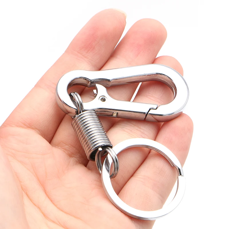 

Stainless Steel Hook Clip Hanging Retractable Suspension Anti Lost Keychain New