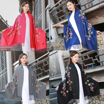 

200*70cm Women Print big shawl cashmere shaw cashmere scarves with tassel lady winter warm scarf female party outdoors supplies