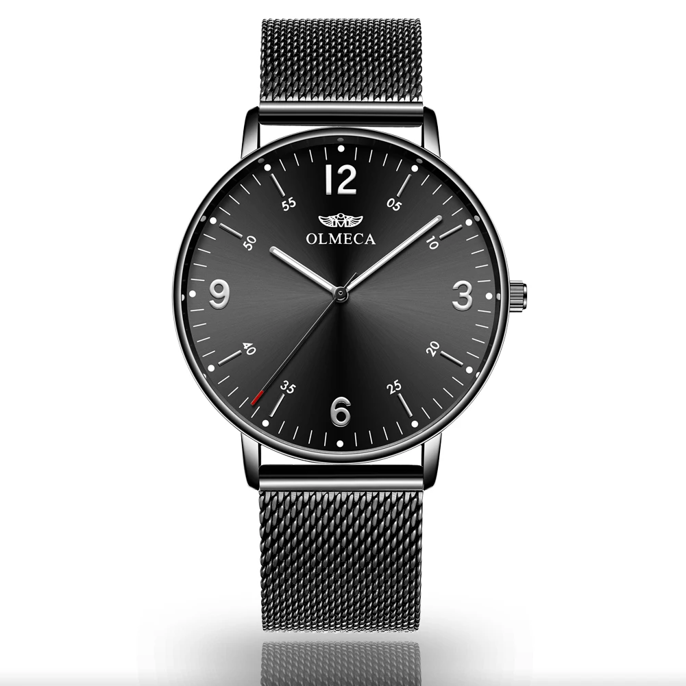 

Reloj Hombre 2019 Luxury Brand Watch Men Ultra Thin Mesh Belt Quartz Wrist watch Fashion Waterproof Relogio Masculino