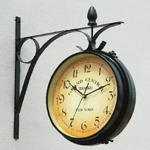 wanduhr home decor modern design watch vintage saat relojes pared decoracion wrought iron wall clock iron Sidedpendule murale