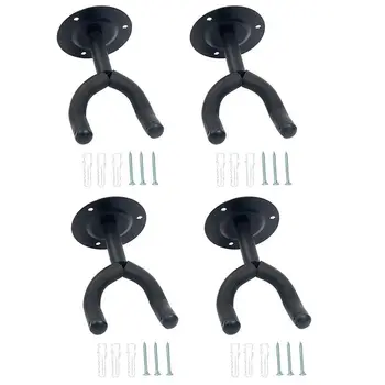 

4 Pack Guitar Hangers Hooks Holders Wall Mount Guitar Rack Hanger Stand Holder Hook (4 Pack)