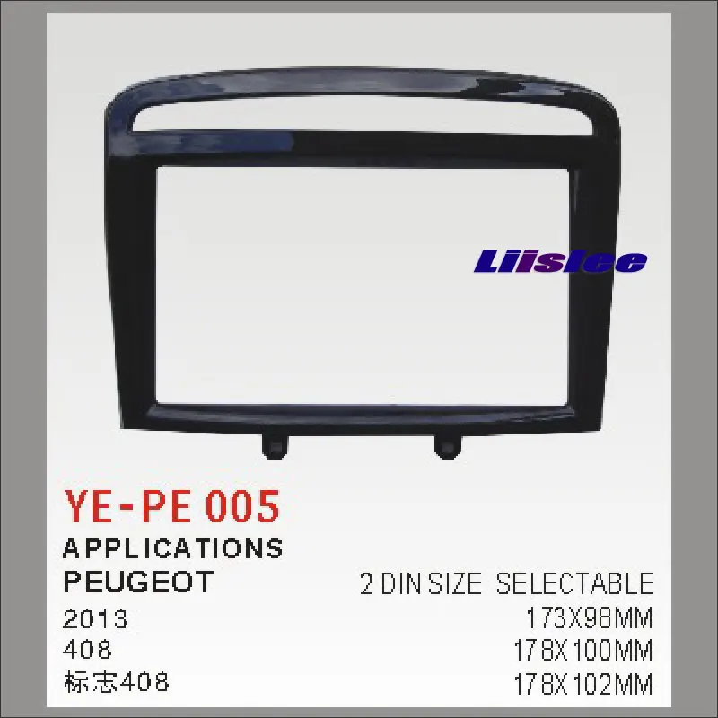 

Liislee For Peugeot 408 2010~2014 Car Stereo Radio ABS Fascia Plate Panel Frame Kit Stereo Facia Surround Install Trim Fit Dash