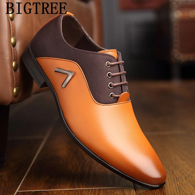 Italian Formal Shoes Mens Dress Shoes Leather Wedding Dress Man Oxford