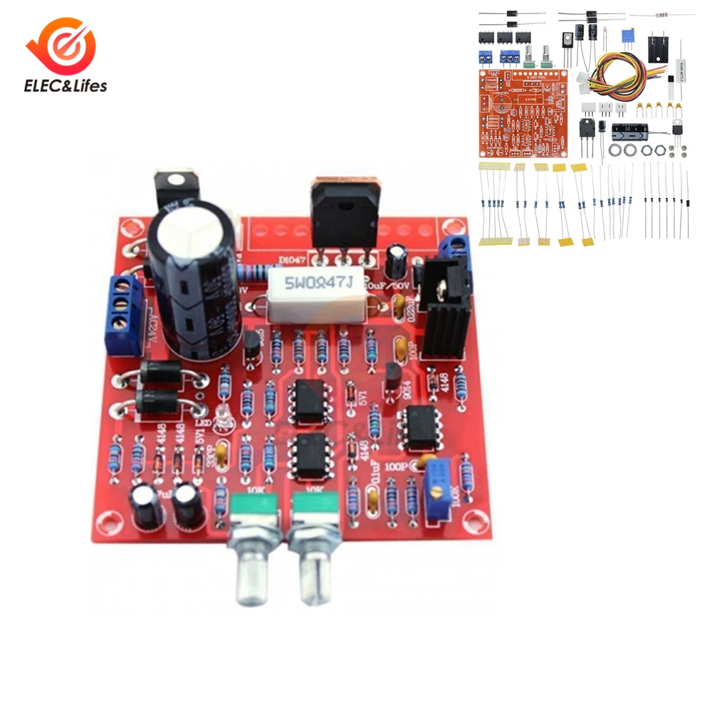 Красный 0-30 в 2mA-3A DC регулятор напряжения модуль питания постоянного тока модуль питания с непрерывным регулированием тока PCB DIY Электронный комплект