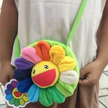 Kawaii цветной Подсолнух диагональ сумка плюшевый рюкзак мультфильм милый мешок нулевой кошелек и хорошего качества