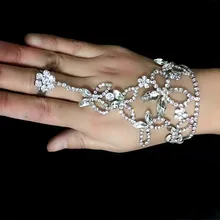 Сияющее Эротическое с бисером горный хрусталь перчатки для принцессы, для девочек танцы вечерние представление леди браслет перчатки цепи